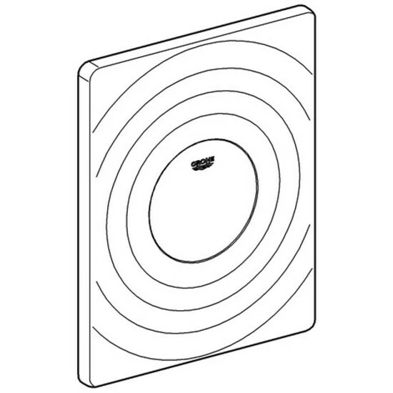 Grohe Abdeckplatte SURF Aus ABS, 156 X 197 Mm, Senkrechte Und Waagerechte Montage Chrom – Bild 4