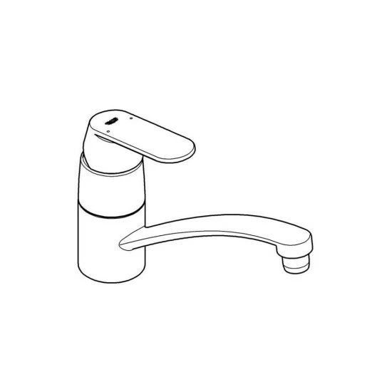 Grohe Einhand-Spültischbatterie C EUROSMART DN 15 Mousseur Chrom – Bild 3