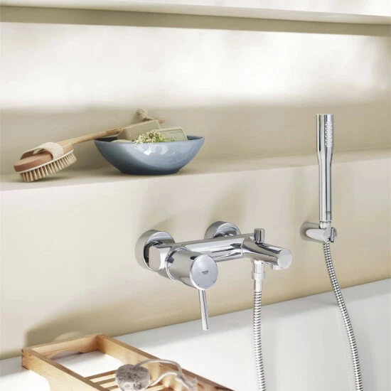 Grohe Einhand-Wannenbatterie CONCETTO DN 15, Mit Brausegarnitur Chrom – Bild 8