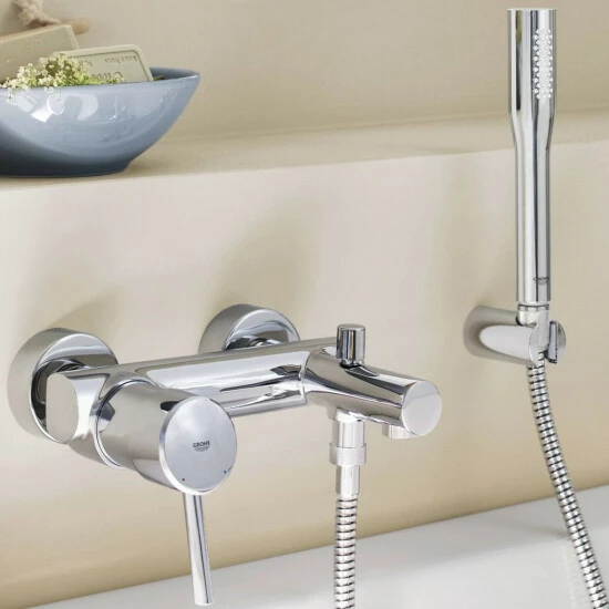 Grohe Einhand-Wannenbatterie CONCETTO DN 15, Mit Brausegarnitur Chrom – Bild 9