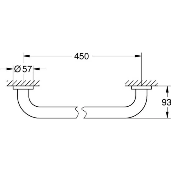 Grohe Wannengriff ESSENTIALS 450 Mm Chrom – Bild 2