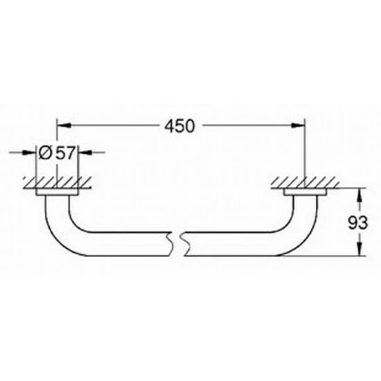 Grohe Wannengriff ESSENTIALS 450 Mm Chrom – Bild 5