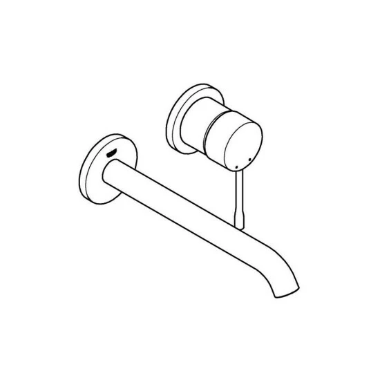 Grohe 2-Loch-Waschtischbatterie ESSENCE Ausladung 230 Mm Hard Graphite Gebürstet – Bild 2