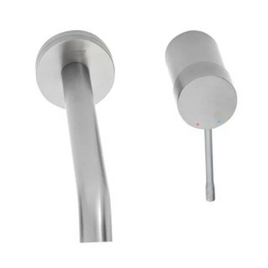 Grohe 2-Loch-Waschtischbatterie ESSENCE Ausladung 230 Mm Hard Graphite Gebürstet – Bild 6