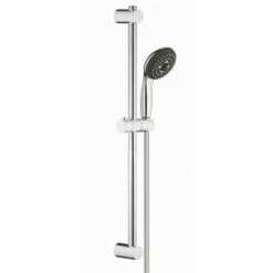 Grohe Duschset Vitalio Start 3, 26032000, Brausegarnitur Mit Handbrause Handbrause, Wandstange (60 Cm), Brauseschlauch (175 Cm), StarLight Oberfläche, Antikalk-Systems, Chrom, 20855 0