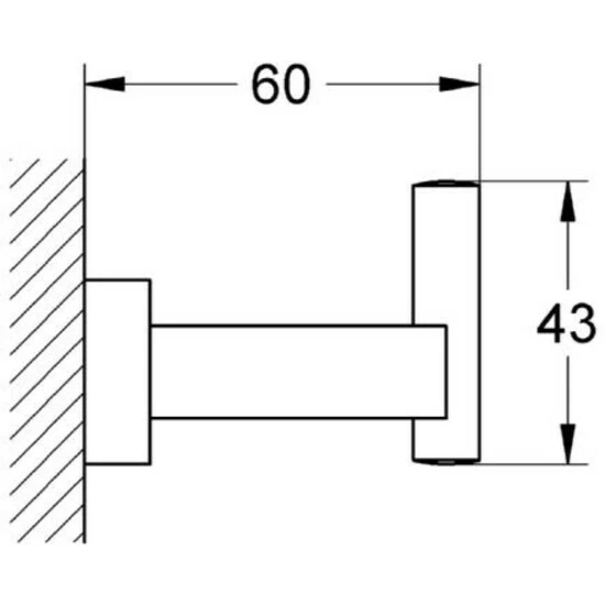 Grohe Bademantelhaken CUBE ESSENTIALS Chrom – Bild 8