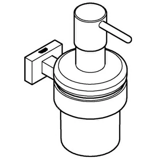 Grohe Seifenspender CUBE ESSENTIALS Mit Halter, Glas/Metall Chrom – Bild 6