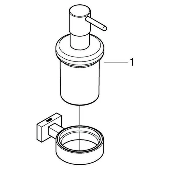Grohe Seifenspender CUBE ESSENTIALS Mit Halter, Glas/Metall Chrom – Bild 7