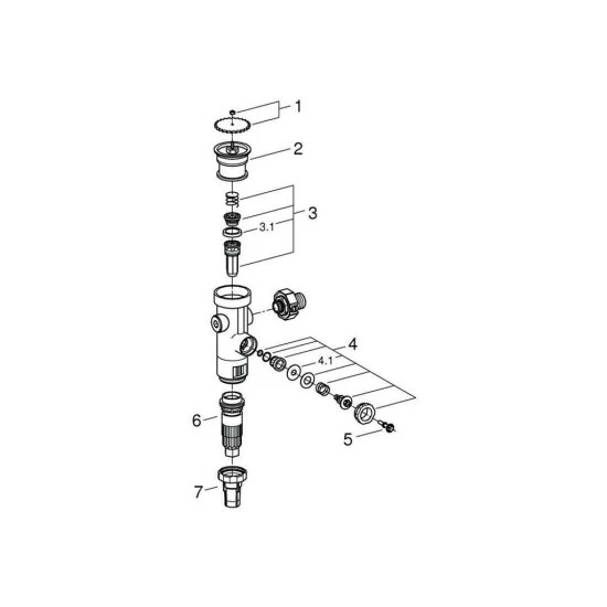 Grohe Austausch WC-Druckspüler Wandeinbau - 43996000 – Bild 4